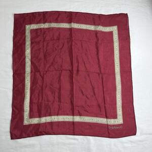 Cacharel Silk Blend Vintage Square Scarf made in Japan, red with a square shape